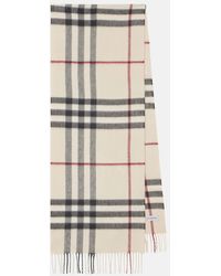 Burberry - Giant Check Cashmere Scarf - Lyst