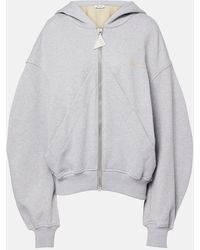 The Attico - Logo Cotton Fleece Hoodie - Lyst