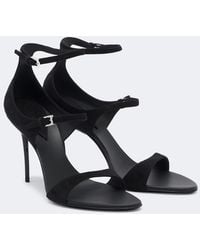 Alaïa - Sandalen Drop Aus Veloursleder - Lyst