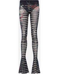 Jean Paul Gaultier - Tattoo Collection Flared Pants - Lyst