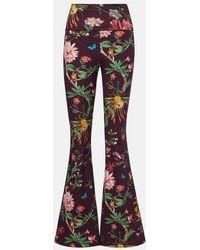 La DoubleJ - Meditation Floral Cotton-Blend Flared Pants - Lyst