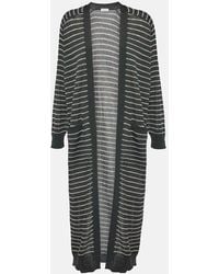 Brunello Cucinelli - Dazzling Striped Cotton Cardigan - Lyst