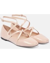 Jimmy Choo - Astoria Leather Ballet Flats - Lyst