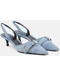 Givenchy - Slingback-Pumps Voyou Aus Denim - Lyst