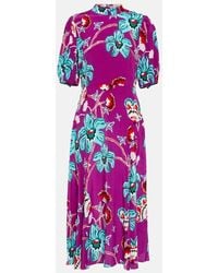 Diane von Furstenberg - Nella Floral Midi Dress - Lyst