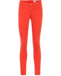 AG Jeans High-Rise Skinny Jeans The Legging Ankle - Rot