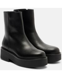 Gianvito Rossi - Hiro Leather Ankle Boots - Lyst