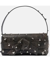 Acne Studios - Musubi Studded Leather Shoulder Bag - Lyst