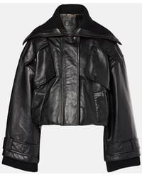 Chloé - Cropped-Bomberjacke Aus Leder - Lyst