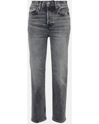 RE/DONE - 70s Stove Pipe High-rise Cropped Jeans - Lyst
