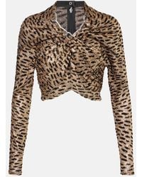Rabanne - Tiger-Print Metallic Top - Lyst