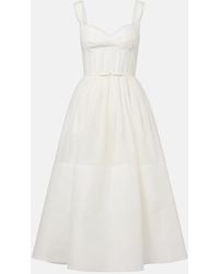 Zimmermann - Dawning Linen And Silk Midi Dress - Lyst