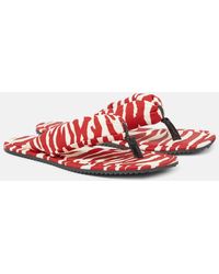 The Attico - Indie Zebra-print Thong Sandals - Lyst