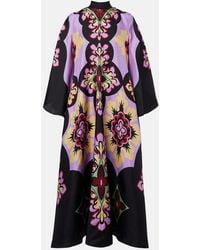 La DoubleJ - Palazzo Placee Silk Twill Maxi Dress - Lyst