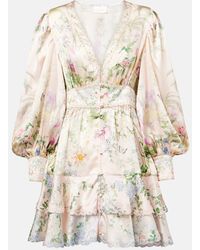 CAMILLA - Vestido Corto De Seda Con Cristales - Lyst