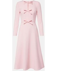 Carolina Herrera - Bow-Detail Crepe Midi Dress - Lyst
