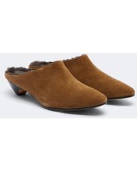 Le Monde Beryl - Allegra Shearling-Lined Suede Mules - Lyst