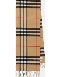 Burberry - Archive Check Cashmere Scarf - Lyst
