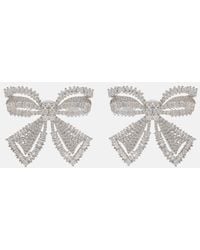 Self-Portrait - Bow Crystal-Embellished Earrings - Lyst