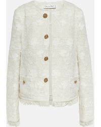Oscar de la Renta - Gardenia Embroidered Tweed Jacket - Lyst