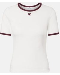 Courreges - T-Shirt Signature Aus Baumwolle - Lyst