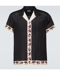 Bode - Taureau Printed Silk Shirt - Lyst