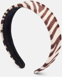 Jennifer Behr - Cruz Zebra-Print Calf Hair Headband - Lyst