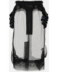 Maison Margiela - Gonna midi in tulle con ruches - Lyst