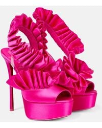 Christian Louboutin - Froufrou Alta 150 Satin Sandals - Lyst