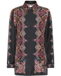 Etro Bluse aus Seiden-Twill - Mehrfarbig