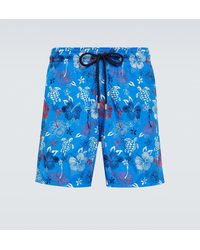 Vilebrequin - Tropical Turtles Embroidered Swim Trunks - Lyst