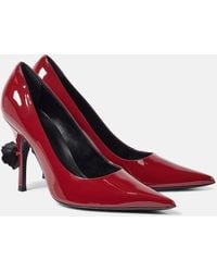 Magda Butrym - Floral-Applique Patent Leather Pumps - Lyst