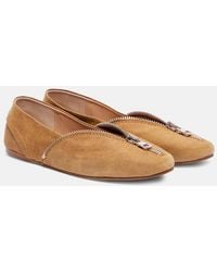 JW Anderson - Biker Suede Ballet Flats - Lyst