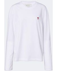 Ami Paris - Ami De Cour Cotton Jersey T-Shir - Lyst