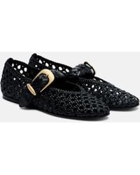 Zimmermann - Alchemy Braided Leather Mary Jane Flats - Lyst