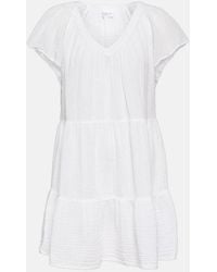 Velvet - Eleanor Cotton Tiered Minidress - Lyst