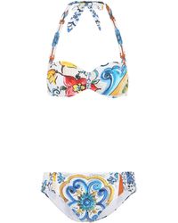 Dolce & Gabbana Bedruckter Bikini - Blau