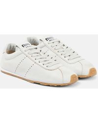 Miu Miu - Leather Sneakers - Lyst