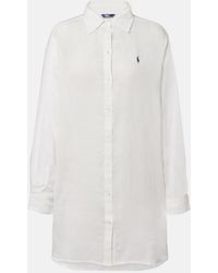 Polo Ralph Lauren - Oversized Linen And Cotton Shirt - Lyst