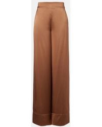 JOSEPH - Pantalon Ample Dijon En Satin De Soie - Lyst