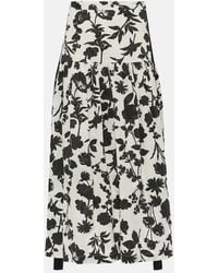 Max Mara - Udente Floral Cotton Maxi Skirt - Lyst