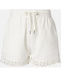 Isabel Marant - Balyme Embroidered Cotton Shorts - Lyst