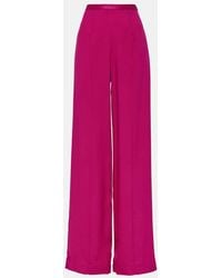 ‎Taller Marmo - Marlene High-rise Crepe Cady Palazzo Pants - Lyst