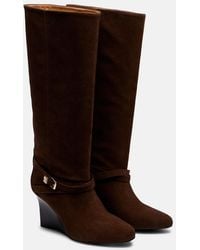 Ganni - Wedge Knee-High Boots - Lyst