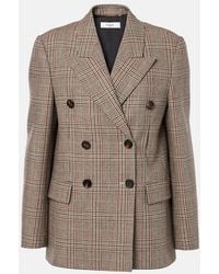 Chloé - Prince Of Wales Check Wool-Blend Blazer - Lyst