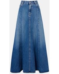 AG Jeans - Tula Denim Maxi Skirt - Lyst