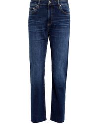 AG Jeans High-Rise Straight Jeans Isabelle - Blau