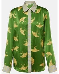 Dries Van Noten - Printed Silk-Blend Satin Shirt - Lyst