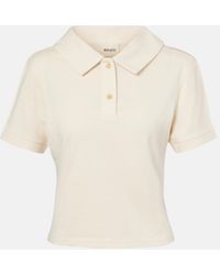 KHAITE - Jasna Silk Polo Shirt - Lyst