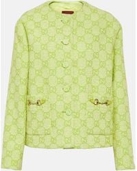 Gucci - Horsebit GG Cotton-blend Boucle Jacket - Lyst